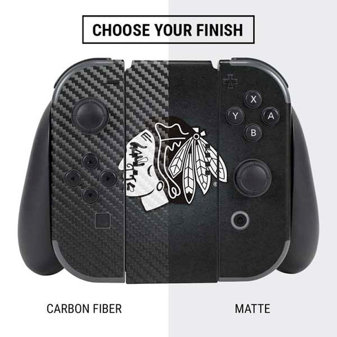 NHL Chicago Blackhawks Black Background Nintendo Switch Bundle Skin