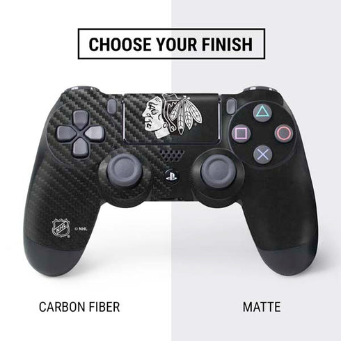 NHL Chicago Blackhawks Black Background PS4 Controller Skin