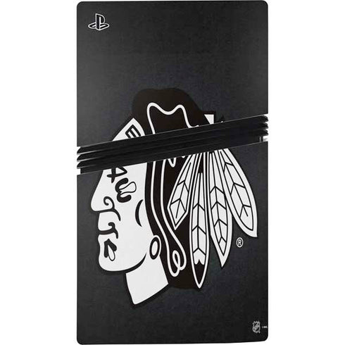 NHL Chicago Blackhawks Black Background PS5 Pro Console Skin