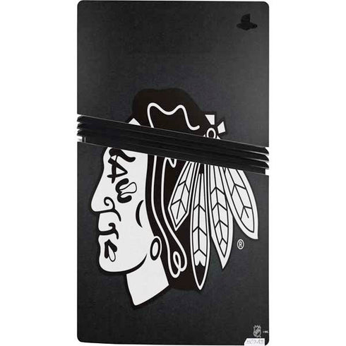 NHL Chicago Blackhawks Black Background PS5 Pro Console Skin