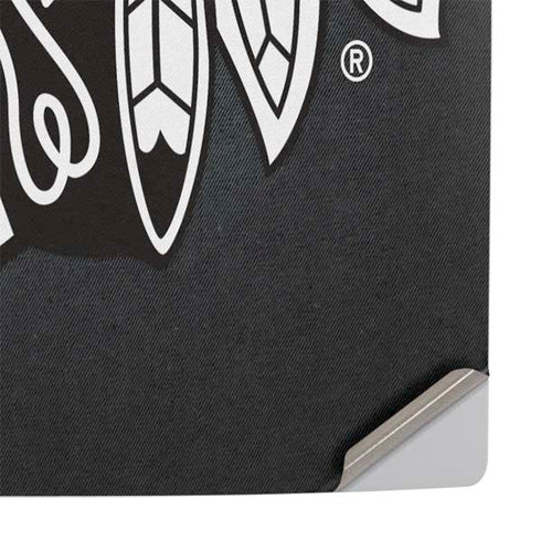 NHL Chicago Blackhawks Black Background PS5 Pro Console Skin