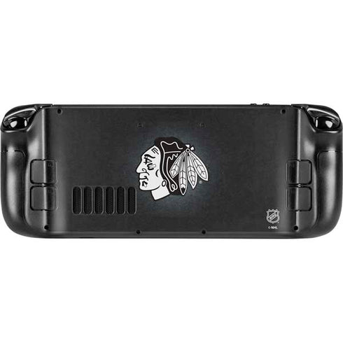 NHL Chicago Blackhawks Black Background Steam Deck Handheld Gaming Computer OLED Skin