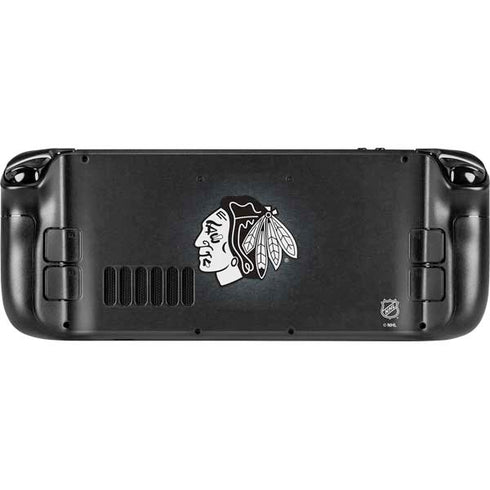 NHL Chicago Blackhawks Black Background Steam Deck Handheld Gaming Computer Skin