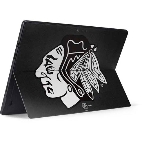 NHL Chicago Blackhawks Black Background Surface Pro 6 Skin