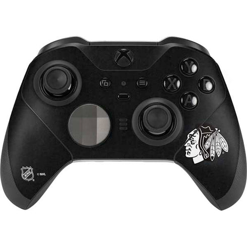 NHL Chicago Blackhawks Black Background Xbox Elite Wireless Controller Series 2 Skin