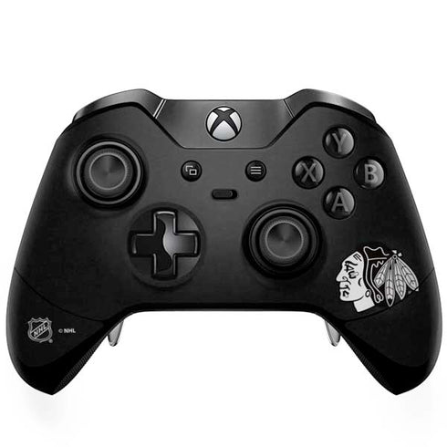 NHL Chicago Blackhawks Black Background Xbox One Elite Controller Skin