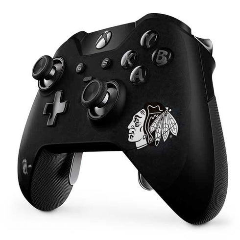NHL Chicago Blackhawks Black Background Xbox One Elite Controller Skin