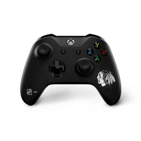NHL Chicago Blackhawks Black Background Xbox One X Controller Skin