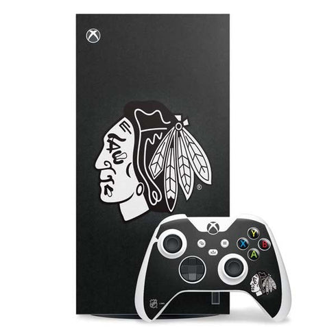 NHL Chicago Blackhawks Black Background Xbox Series X Skins