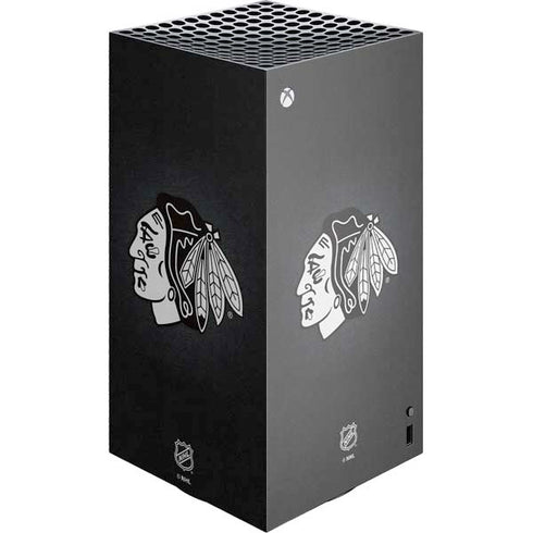 NHL Chicago Blackhawks Black Background XBox Series X Digital Edition Console Skin