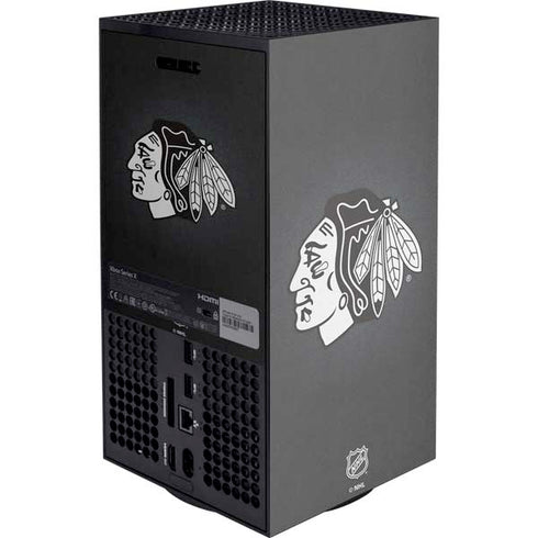 NHL Chicago Blackhawks Black Background XBox Series X Digital Edition Console Skin
