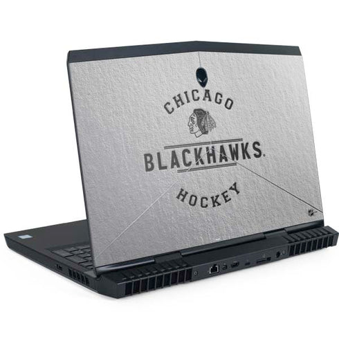 NHL Chicago Blackhawks Black Text Dell Alienware Skin