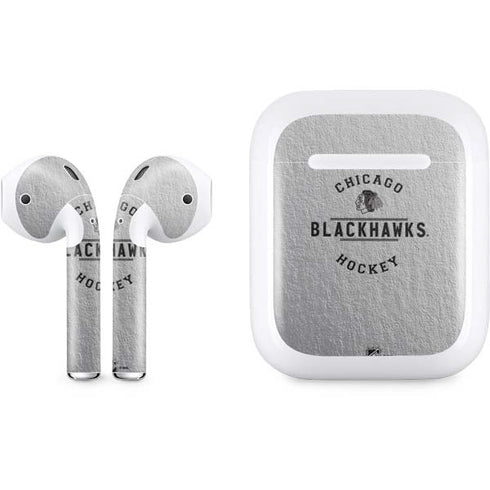 NHL Chicago Blackhawks Black Text Apple AirPods Skin