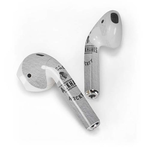 NHL Chicago Blackhawks Black Text Apple AirPods Skin