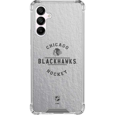 NHL Chicago Blackhawks Black Text Galaxy A16 5G Clear Case