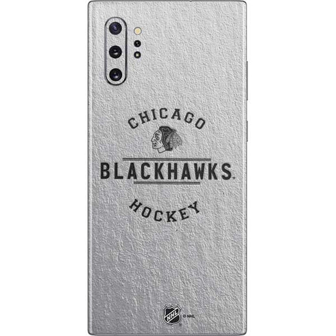 NHL Chicago Blackhawks Black Text Galaxy Note 10 Plus Skin
