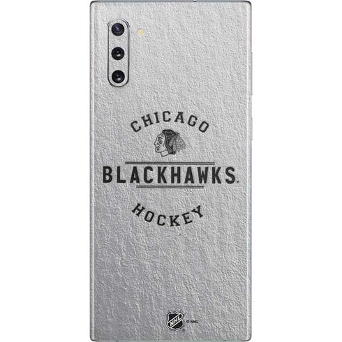 NHL Chicago Blackhawks Black Text Galaxy Note 10 Skin