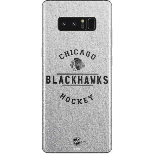 NHL Chicago Blackhawks Black Text Galaxy Note 8 Skin
