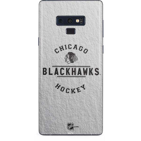 NHL Chicago Blackhawks Black Text Galaxy Note 9 Skin
