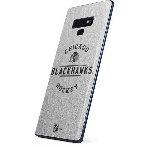 NHL Chicago Blackhawks Black Text Galaxy Note 9 Skin