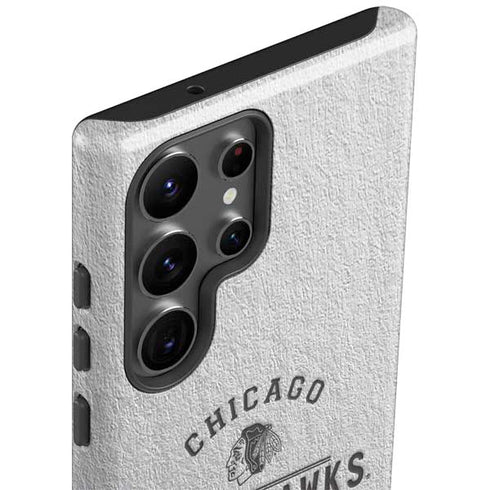 NHL Chicago Blackhawks Black Text Galaxy S23 Ultra Pro Case