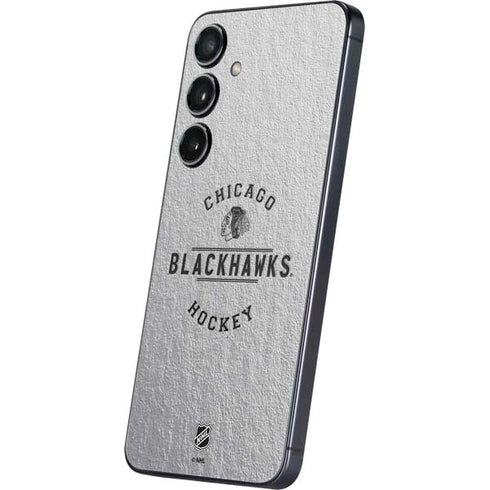 NHL Chicago Blackhawks Black Text Galaxy S25 Plus Skin