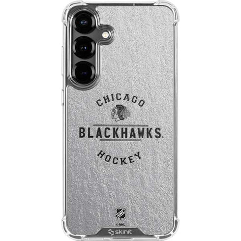 NHL Chicago Blackhawks Black Text Galaxy S26 Plus Clear Case