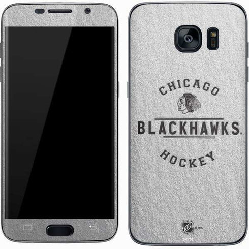 NHL Chicago Blackhawks Black Text Galaxy S7 Skin