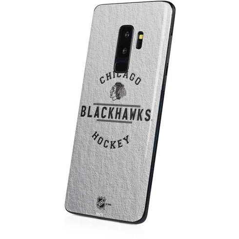 NHL Chicago Blackhawks Black Text Galaxy S9 Plus Skin