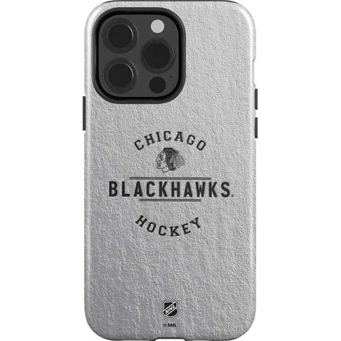 NHL Chicago Blackhawks Black Text iPhone 15 Pro Impact Case