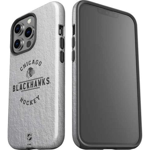 NHL Chicago Blackhawks Black Text iPhone 15 Pro Impact Case