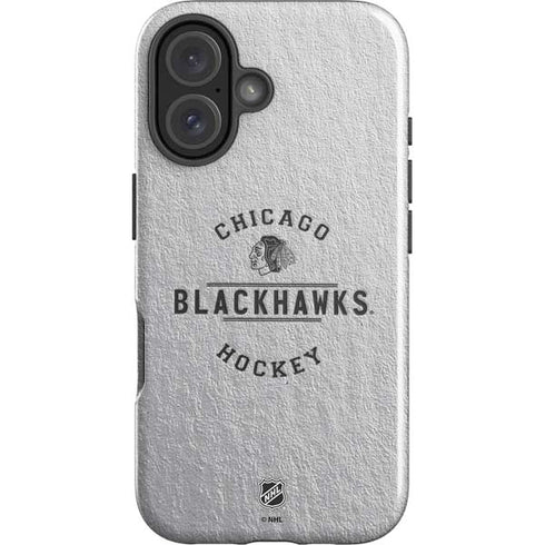 NHL Chicago Blackhawks Black Text iPhone 16 Impact Case