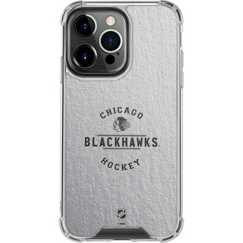 NHL Chicago Blackhawks Black Text iPhone 16 Pro Clear Case