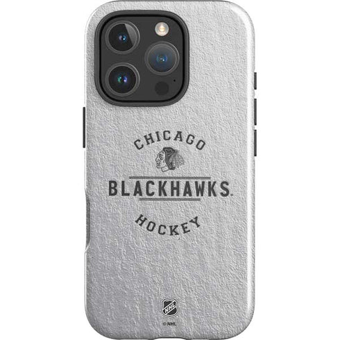 NHL Chicago Blackhawks Black Text iPhone 16 Pro Max Impact Case