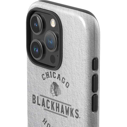 NHL Chicago Blackhawks Black Text iPhone 16 Pro Max Impact Case