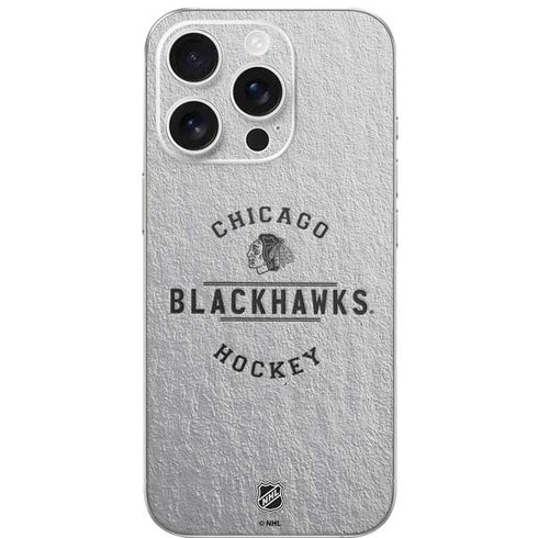 NHL Chicago Blackhawks Black Text iPhone 16 Pro Skin