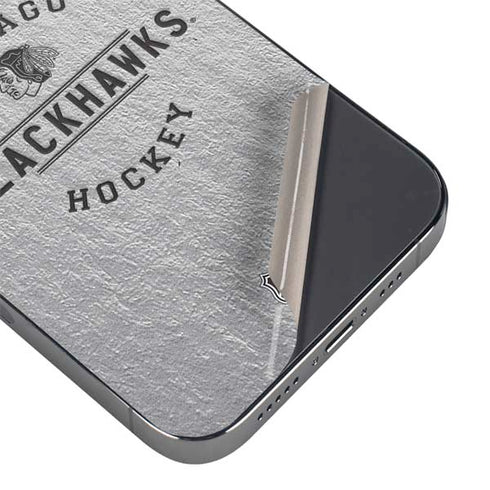 NHL Chicago Blackhawks Black Text iPhone 16 Pro Skin
