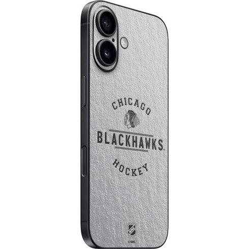 NHL Chicago Blackhawks Black Text iPhone 16 Skin