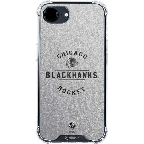 NHL Chicago Blackhawks Black Text iPhone 16e Clear Case