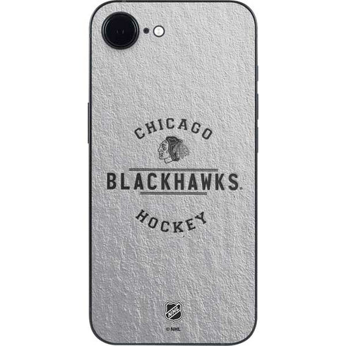 NHL Chicago Blackhawks Black Text iPhone 16e Skin