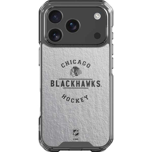 NHL Chicago Blackhawks Black Text iPhone 18 Pro Clear Case