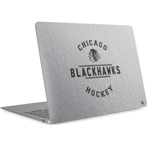 NHL Chicago Blackhawks Black Text Apple MacBook Air Skin