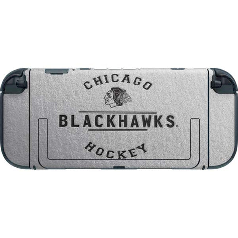 NHL Chicago Blackhawks Black Text Nintendo Switch 2 (2025) with Joy-Con Skin