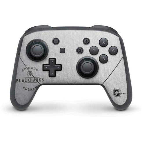 NHL Chicago Blackhawks Black Text Nintendo Switch Pro Controller Skin