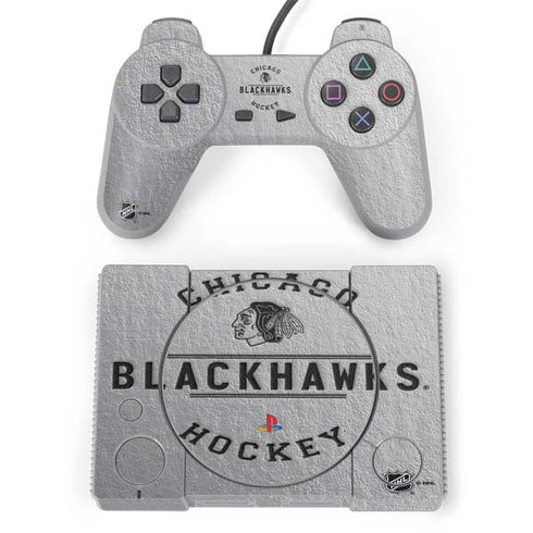 NHL Chicago Blackhawks Black Text PlayStation Classic Bundle Skin