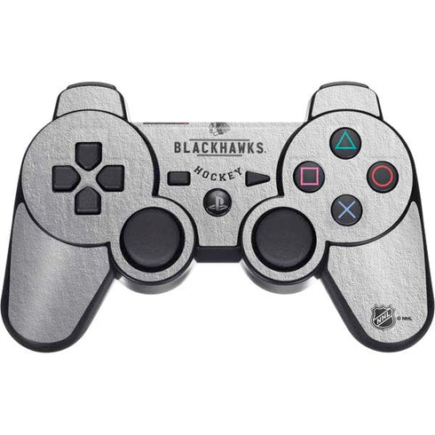 NHL Chicago Blackhawks Black Text PS3 Dual Shock wireless controller Skin
