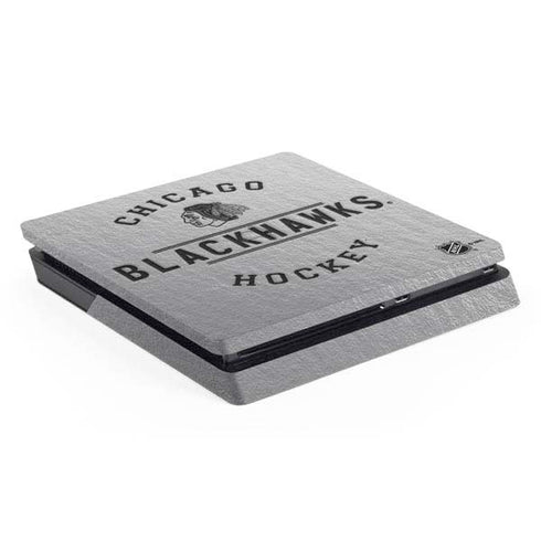 NHL Chicago Blackhawks Black Text PS4 Slim Skin
