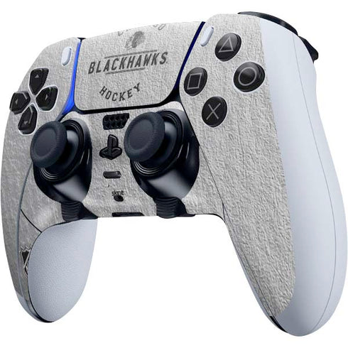 NHL Chicago Blackhawks Black Text PS5 DualSense Edge Pro Controller Skin