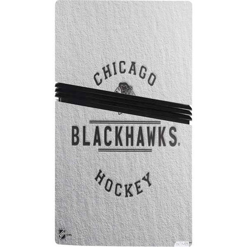 NHL Chicago Blackhawks Black Text PS5 Pro Console Skin