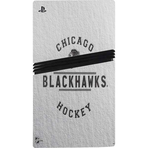 NHL Chicago Blackhawks Black Text PS5 Pro Disk Bundle Skin